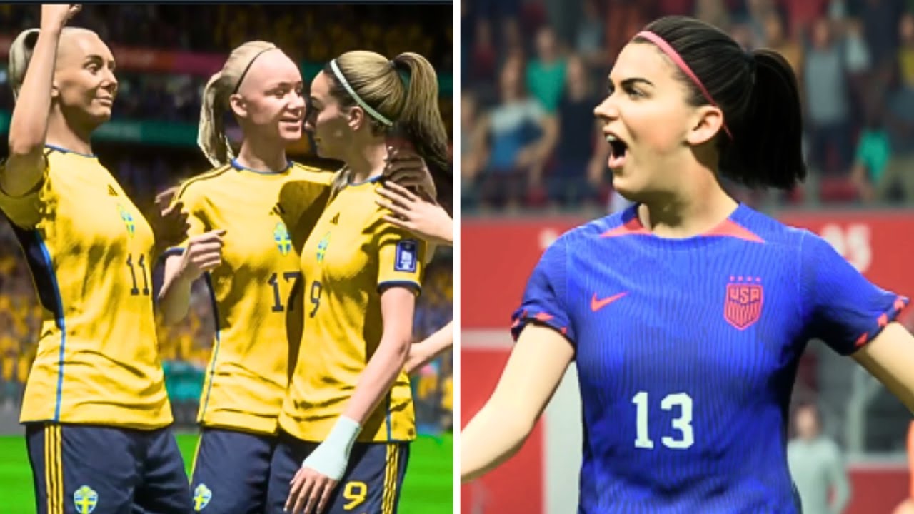 EA Sports FC 24 United States vs Sweden women's football gameplay