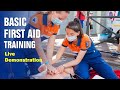 Basic First Aid Training with Live Demonstration - How to do First Aid CPR in Hindi / First Aid