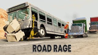 BeamNG Drive - BigRigs vs Angry Bus