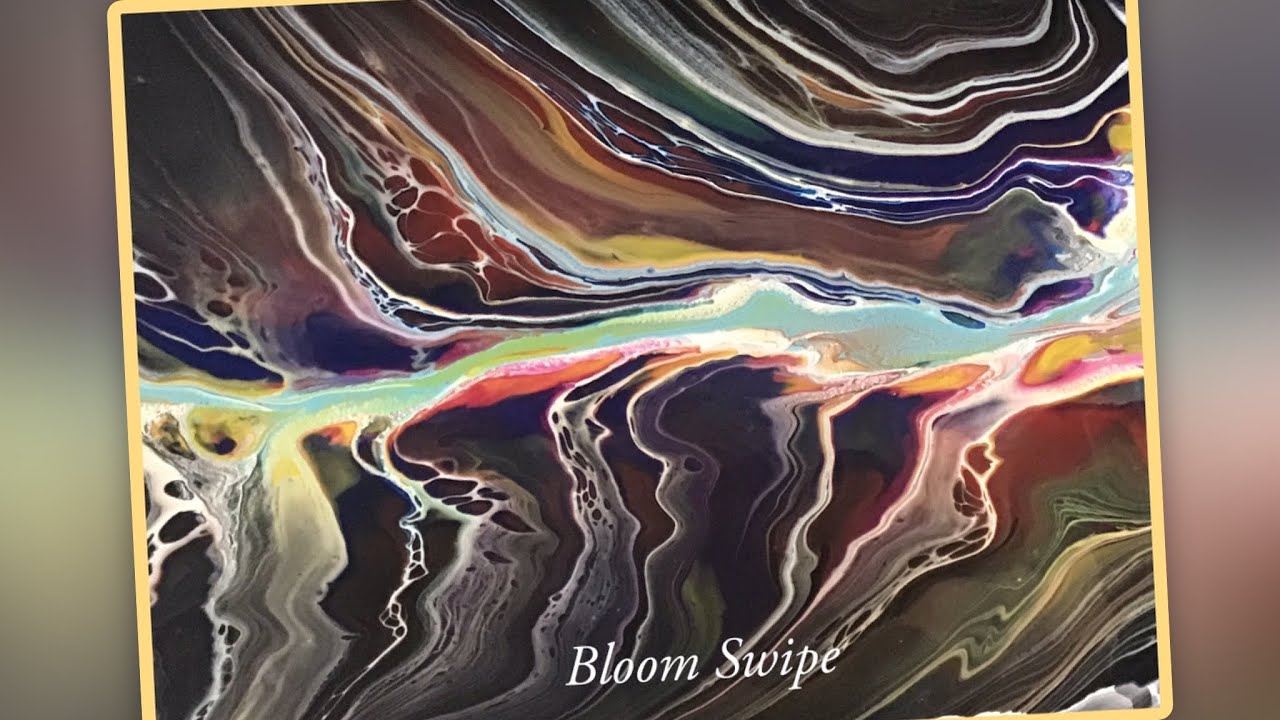 (453) Black Bloom Swipe Technique Acrylic Pouring - YouTube