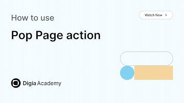 How to use Pop Page action in Digia Dashboard | Step-by-Step Tutorial | Digia Academy