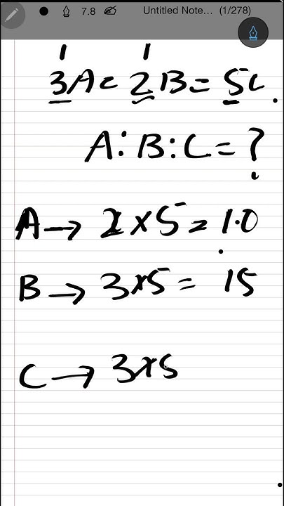 |Maths trick |A:B:C=?....GIVEN 3A=2B=5C - YouTube