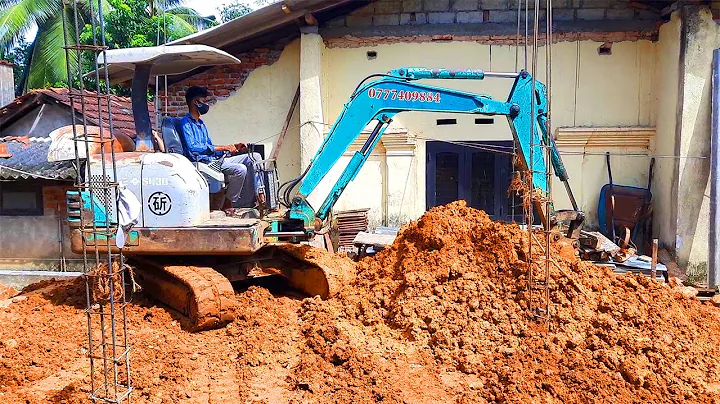 New House Basement Excavation Foundation Leveling Fillup Process Sumitomo SH30 Excavator