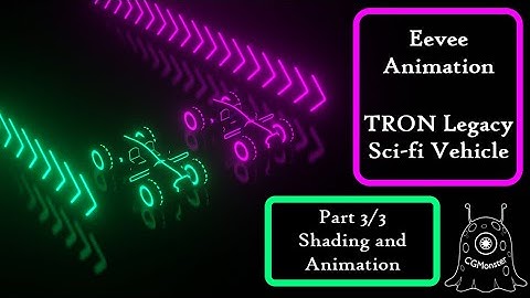 TRON Legacy Sci-fi vehicle | Blender 2.9 Eevee Animation | Part 3/3 | Shading and Animation