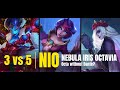 3vs5  nebula iris octa vs meta 5 heroes  hero wars alliance