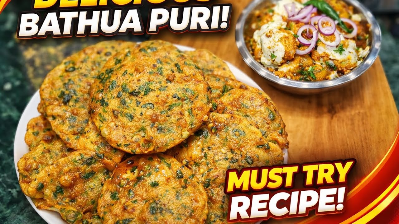 Delicious Aur Tasty Bathua Puri Sabjii Ki Recipe बथुआ और पूरी की रेसिपी एक बार जरूर ट्राई करे 