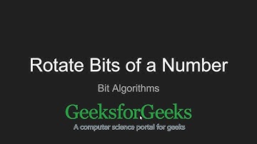 Rotate bits of a number | GeeksforGeeks