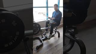 Seated calf raise machine demo