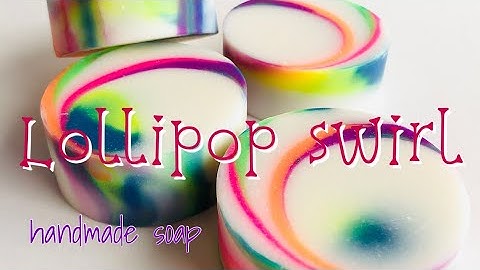 Lollipop swirl 【December soap Challenge Club 】 Neon energy swirl