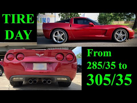 Putting Wider Tires on a Z51 C6 Corvette - 305/35x19 - VLOG