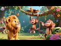 Baby Lion Jungle Adventure 🌿 | Fun Jungle Nursery Rhyme for Kids | Wild Animal Sing-Along Song