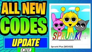 *NEW CODES* ROBLOX SPRUNKI PLUS 2025 | DPRUNKI PLUS CODES