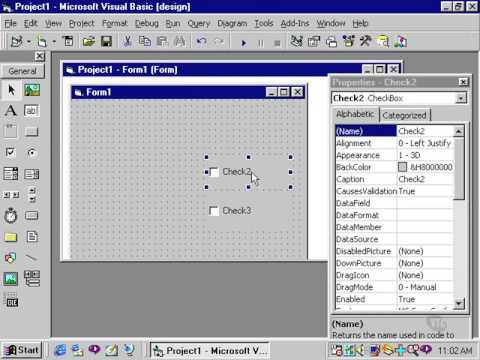 Frames with Options Buttons & Check Boxes on vb6- vb6 tutorial 11