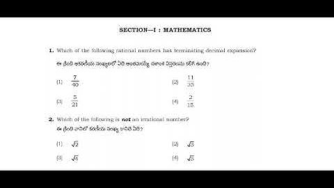 AP POLYCET 2024 Question Papers || Download Previous Years Question Paper with Answer Key