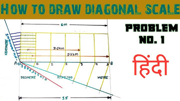Diagonal scale in engineering drawing in hindi |problem 1| |Engineering and poetry|