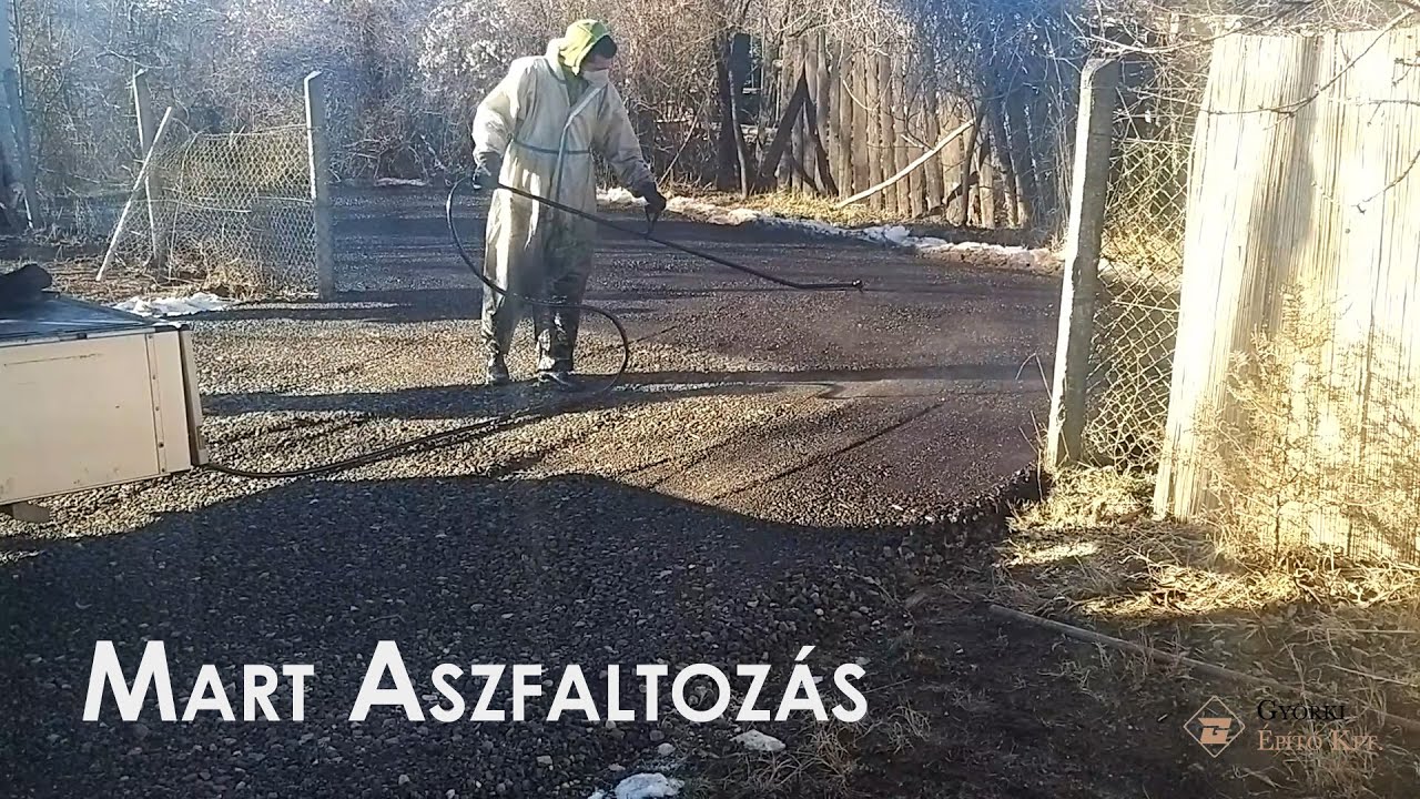 Mart aszfaltozás Emulzió szórása Verőcén - Györki Építő Kft.