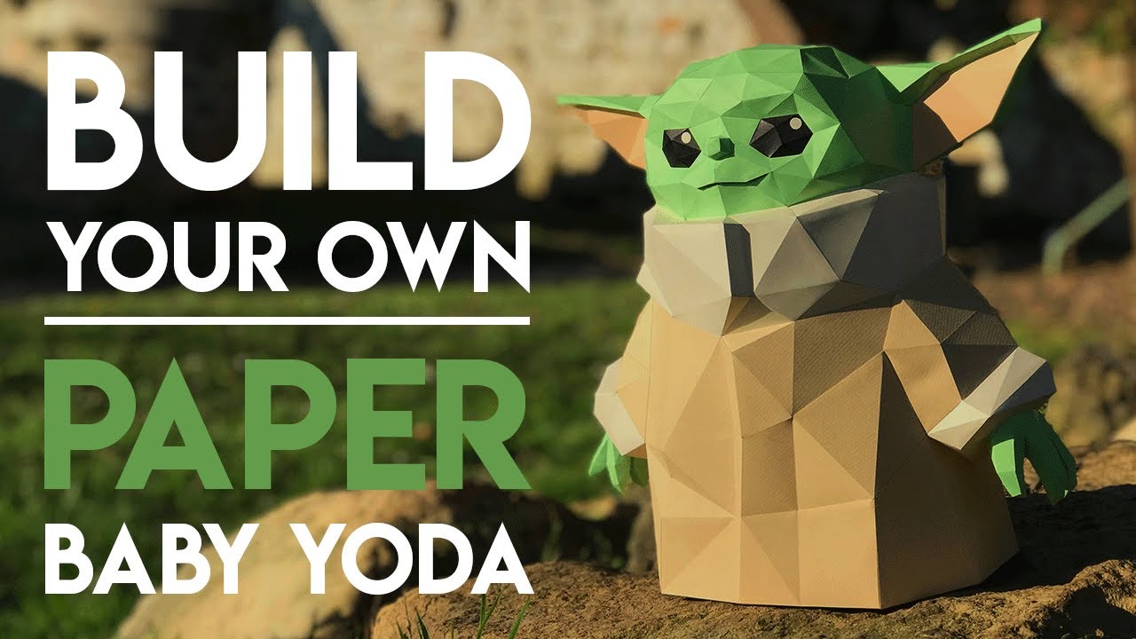 Grogu Baby Yoda Star Wars Papercraft 3d Origami Diy Pdf Dt Workshop