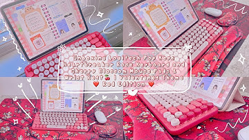 Unboxing Logitech Pop Keys Heartbreaker Rose Keyboard & Mouse Pads | Journal w/ Me | Red Edition ❤️