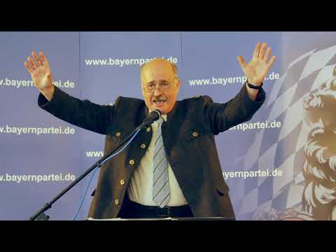Gillamoos - Hubert Dorn beim politischen Frühschoppen der Bayernpartei in Abensberg am 02.09.2019