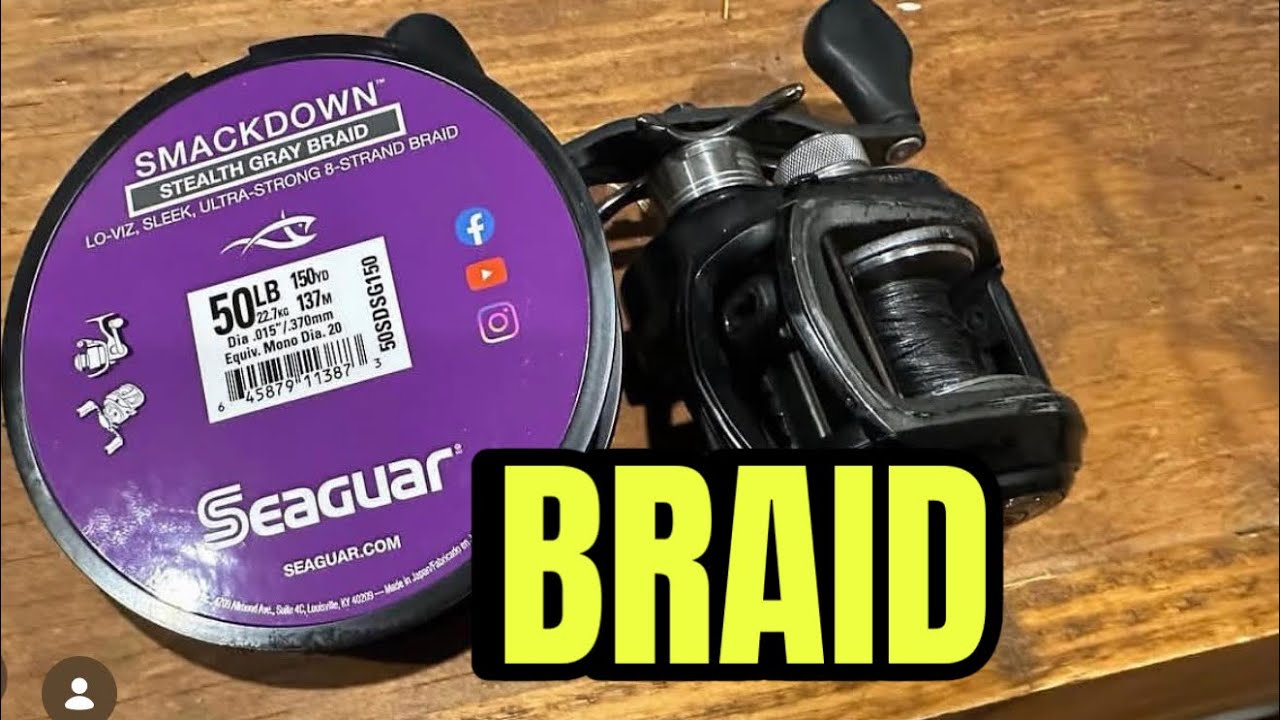 smackdown braided fishing line Seaguar High Visibility 10lbs, 150yds Break Strength/Length, Stealth Gray Vis Flash Green and Lo The Only Time You Should