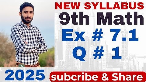 9Th Class Math New Book 2025 Exercise 7.1 || PCTB || Coordinate Geometry