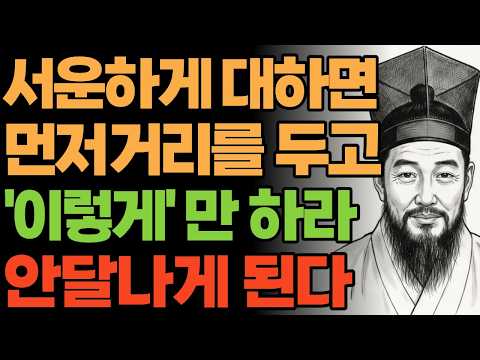 서운할 때 설명하지 마라, '이렇게'만 말해라 태도가 완전히 바뀐다  | 정약용 명언 | 오디오북 | 삶의지혜 | 인간관계