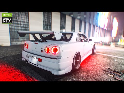 ► GTA 6 Graphics - NaturalVision Evolved - Nissan Skyline GT-R R34! Ultra Realistic Graphic MOD PC