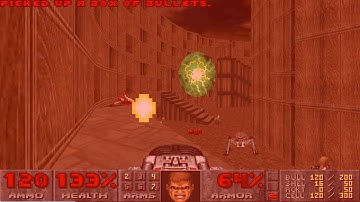 Doom RAVEN.WAD (1995) MAP01 UV Max Speedrun 1:19 100% Kills 100% Secrets