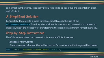 How to Easily Convert a Tensor to an Image Using tensorflow.js