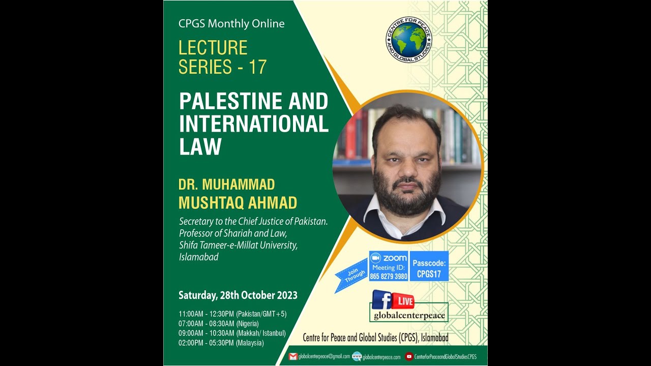 Palestine and International Law by Dr. Muhammad Mushtaq Ahmed