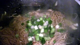 Mushroom Stir Fry With Tofu (Tofu With Enoki Mushroom Sauce) Traditional Asian Cooking