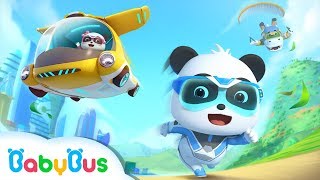 super panda rescue team action babybus city hero babybus cartoon for kids