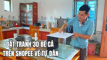 Đặt tranh 3D bể cá trên shopee về tự dán có ok không?