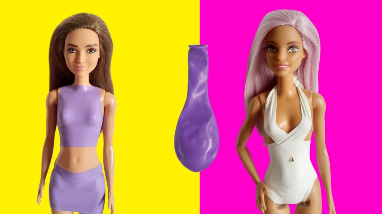 2 roupas de Balão para Barbie, Diy