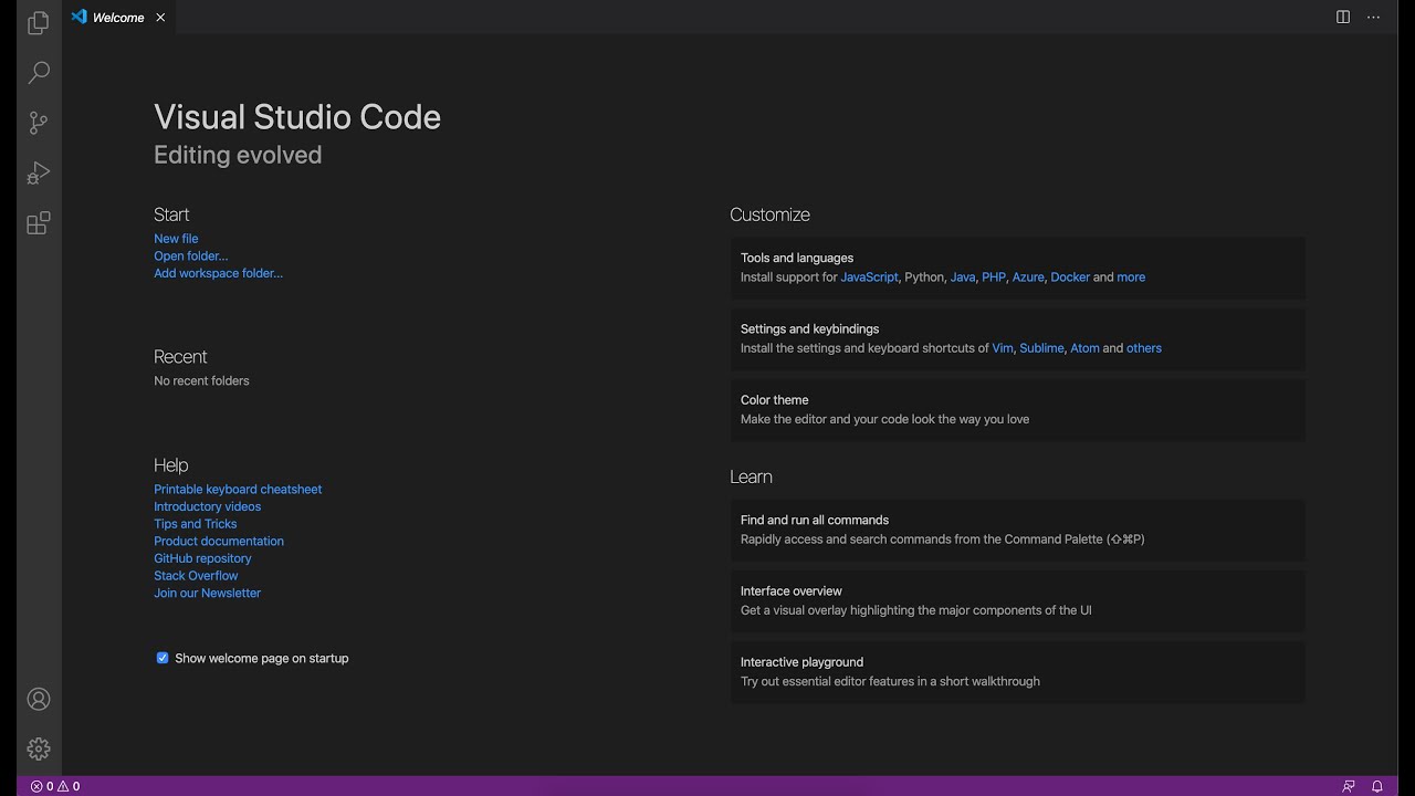 Getting started with Visual Studio Code