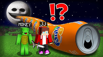 JJ and Mikey Found a LONGEST FANTA to the MOON WOKE UP in Minecraft Challenge - Maizen