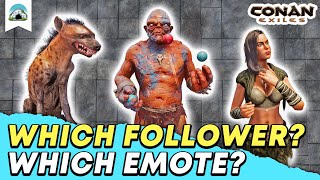 Which Follower can use which Emote? Follower Emote Overview - Guide | Conan Exiles