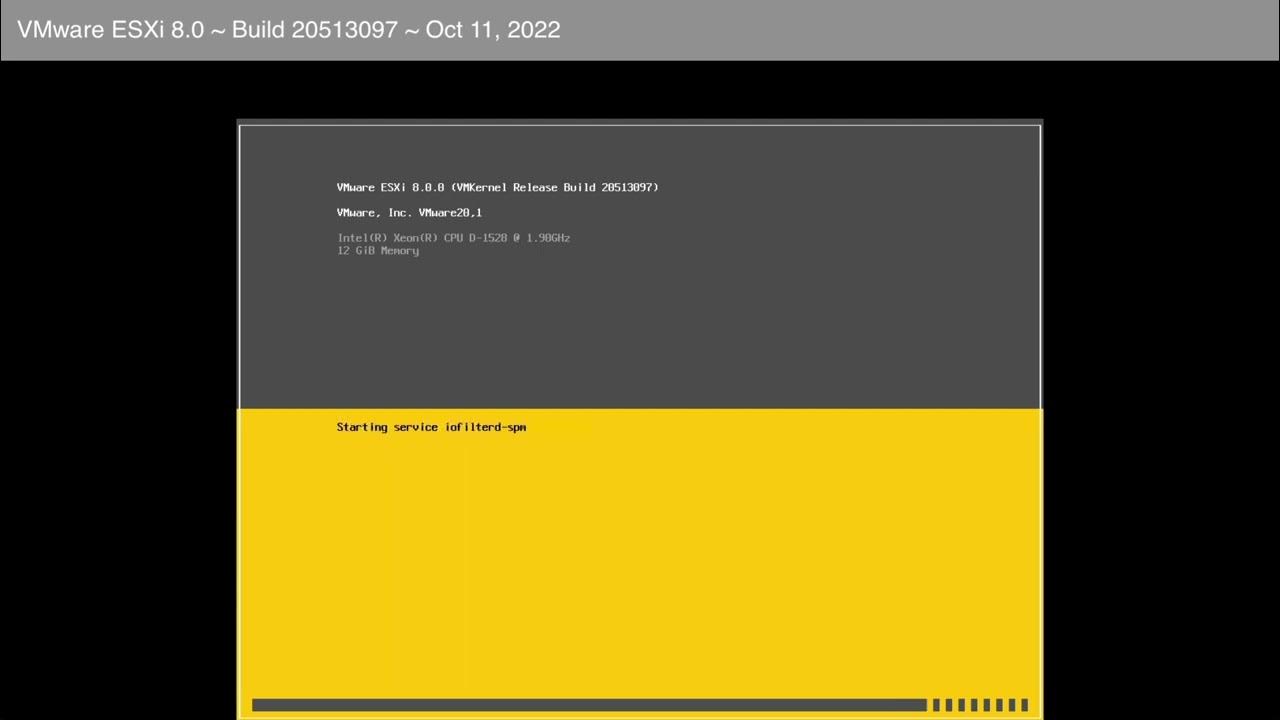 Vmware esxi 8 0 install youtube