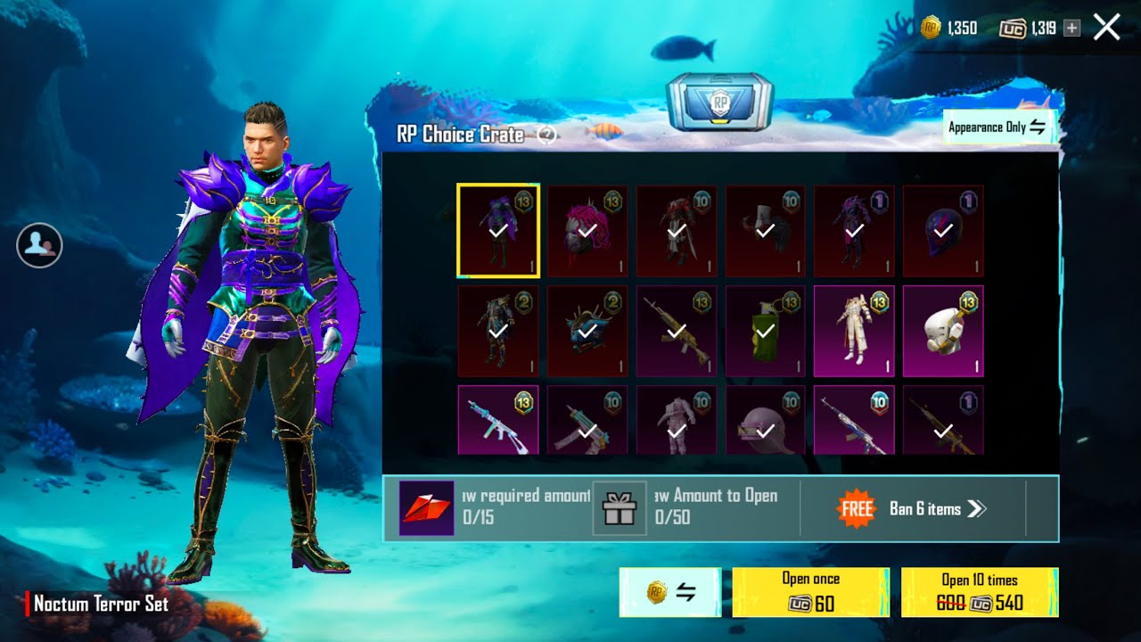 A8 RP Choice Crate Opening In PUBG Mobile