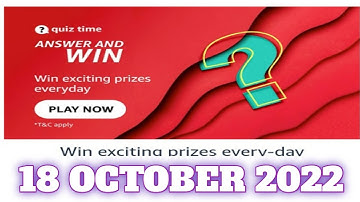 Amazon Funzone Quiz Answers Today |18 October 2022 | Daily Quiz Time