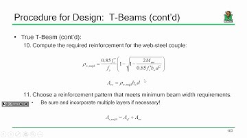 CE 413 Lecture 18: T-Beam Design [cont