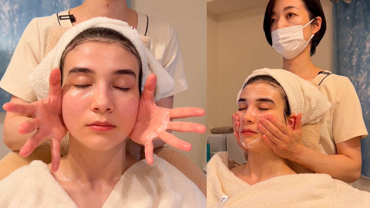 ⁣I got Premium Japanese Face massage in Yokohama, Tokyo Japan (soft spoken)