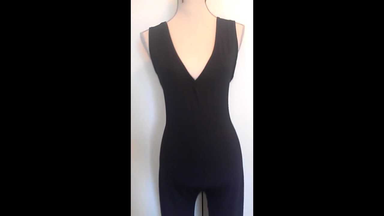 Sexy Stretch Black Cut Out Bandage Back BODYCON Romper Pants L XL