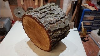 Woodturning  Log to Lamp Shade