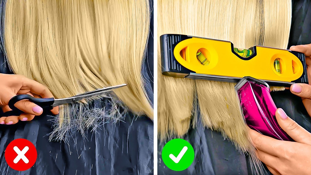 Easy Ways To Cut Hair At Home Like A PRO || Cool Hairstyles And Hair Hacks