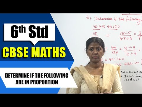 6th Std CBSE Maths Syllabus | Determine if the following are in Proportion | CBSE Maths