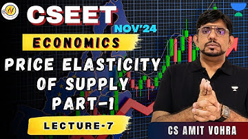 CSEET | Economics | Price Elasticity of Supply Part-1 (Lec-7) I CS Amit Vohra #unacademy #cseet #cs