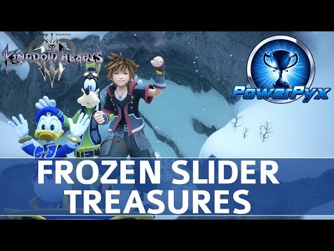 Kingdom Hearts 3 - Frozen Slider Minigame All 10 Treasure Locations (Orichalcum+)