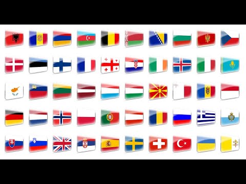 Eurooppalaisten maiden lippuja