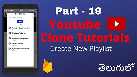 Youtube clone - Create New Playlist in android app | Andra developer